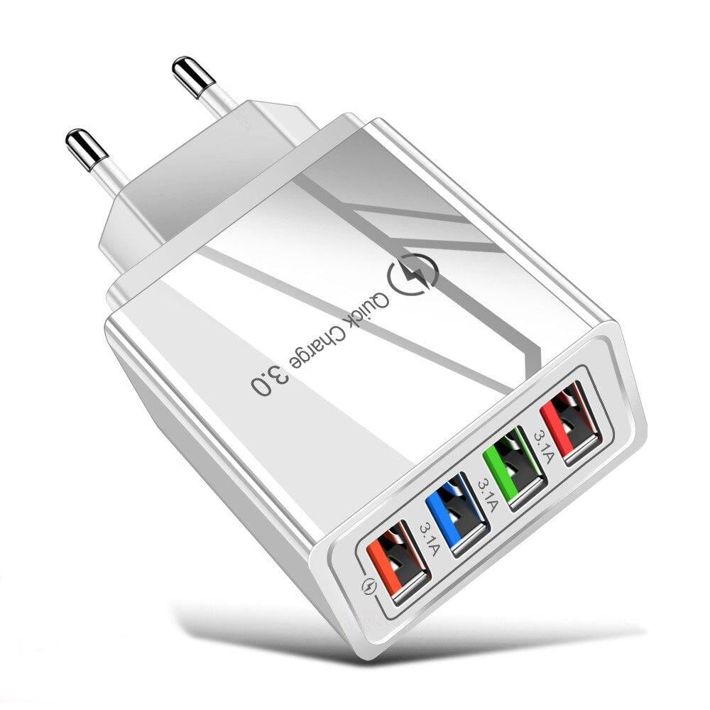 Зарядное устройство Alitek Classic 4 Port USB QС3,0 + 3x3,1A White Зарядное устройство Alitek Classic 4 Port USB QС3,0 + 3x3,1A White