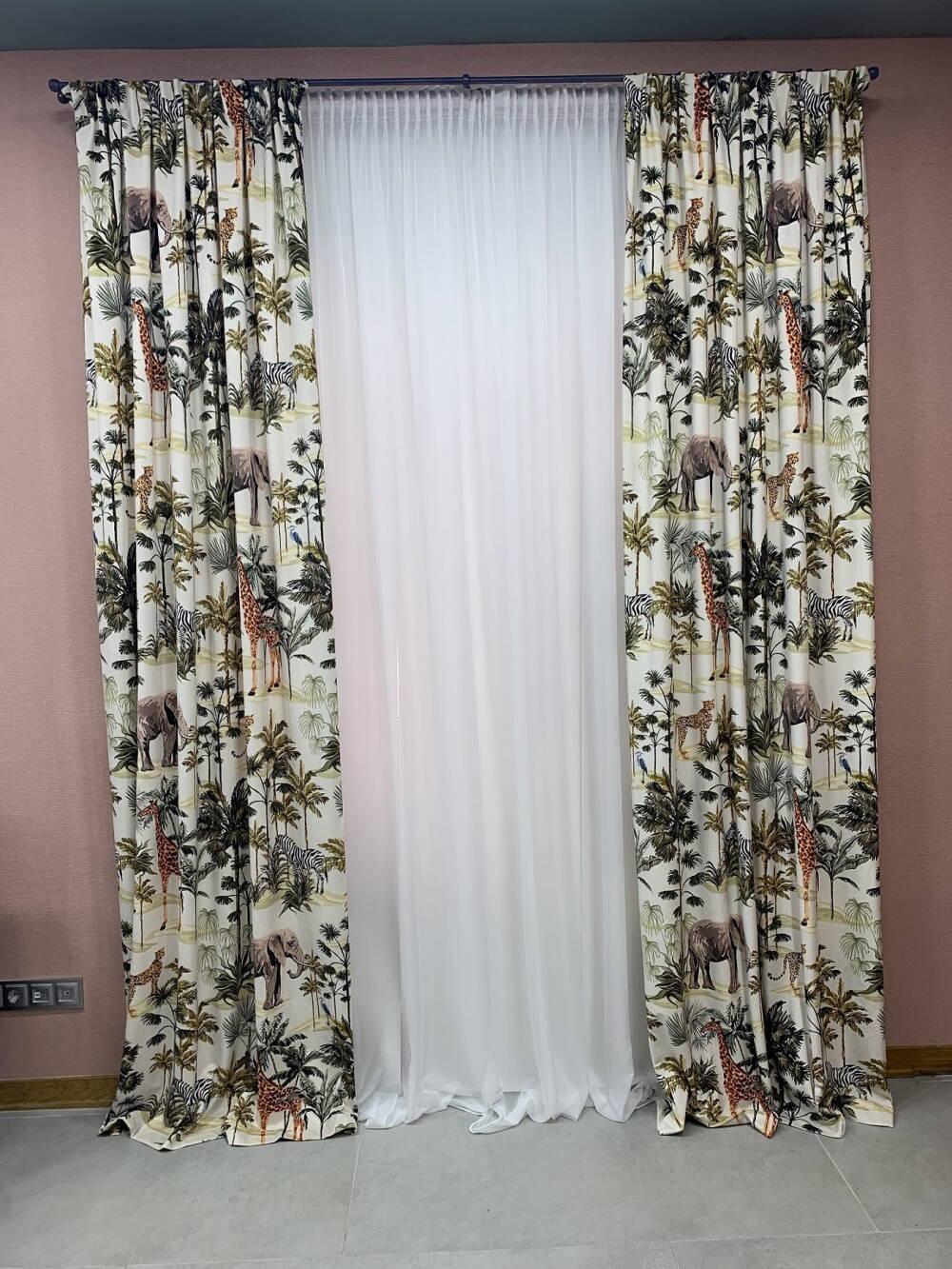 Шторы бархатные 1,5 м 2 шт. Белый (000101664)