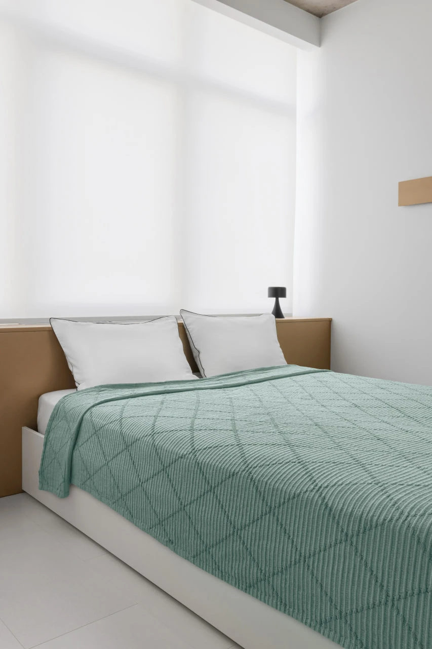 Покрывало на кровать HYGG Bit King Size 240х260 см Мятный (324334)