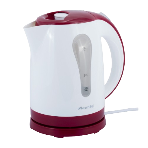 Електрочайник Kamille 1715R 1,8 л 1850-2200W пластик Білий/Червоний (2488097941)