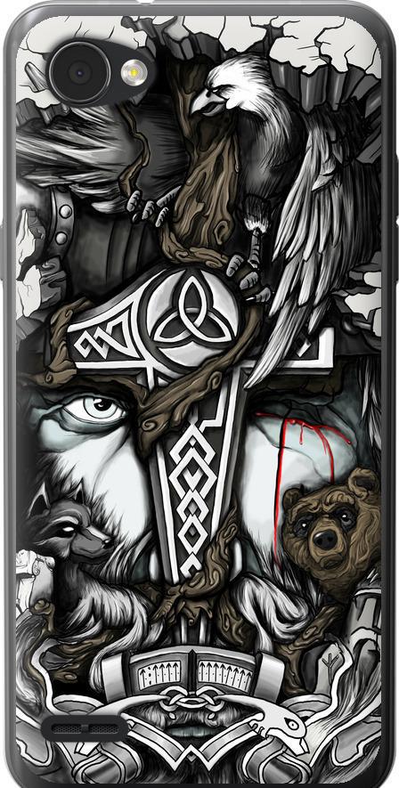 Чехол на LG Q6 Тату Викинг (4098u-1094-42517)