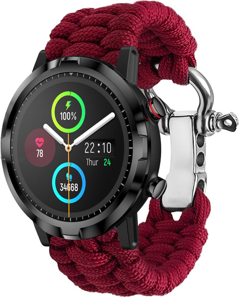 Ремешок из Паракорда Ruper для Haylou Smart Watch RT LS05S (22mm) Wine (30819-42)