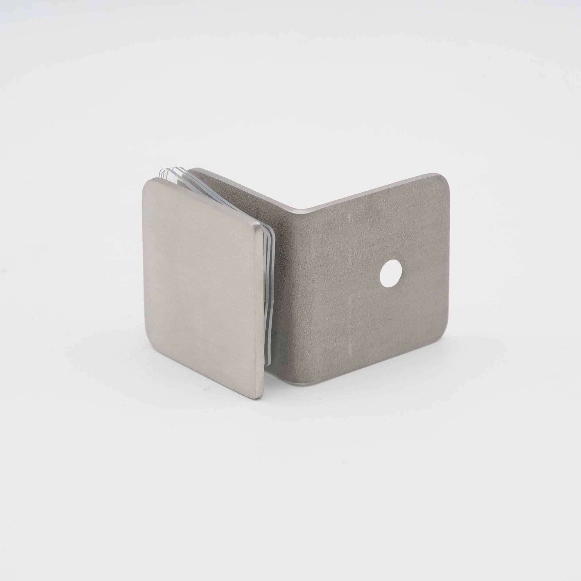 Стеклодержатель стена/стекло 90 градусов матовая нержавеющая сталь