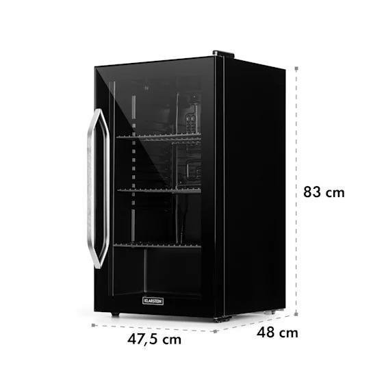 Холодильник-вітрина KLARSTEIN Beersafe XXL Onyx панорамні скляні двері з нержавіючої сталі 3 полиці 80 л (10034848) - фото 8