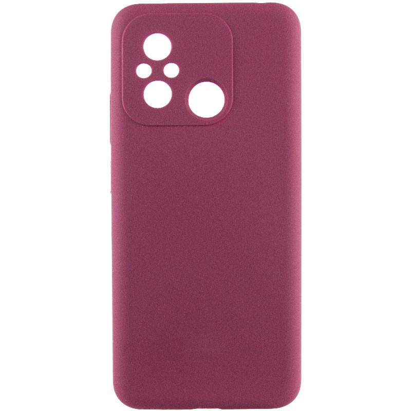 Противоударный Чехол Silicone Cover Lakshmi Full Camera (AAA) для Xiaomi Redmi 12C Бордовый / Plum - фото 1