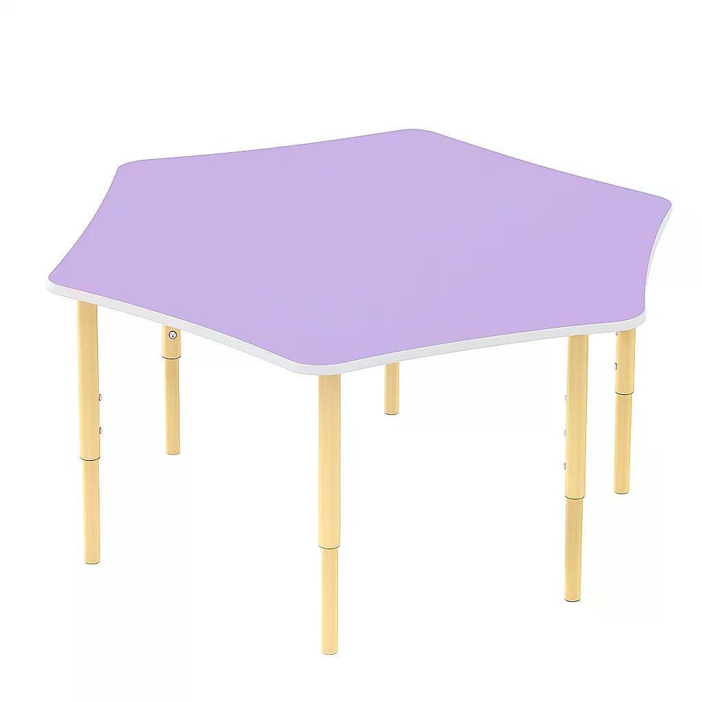 Детский столик шестиместный с регулировкой высоты Лаванда Детский столик шестиместный с регулировкой высоты Лаванда