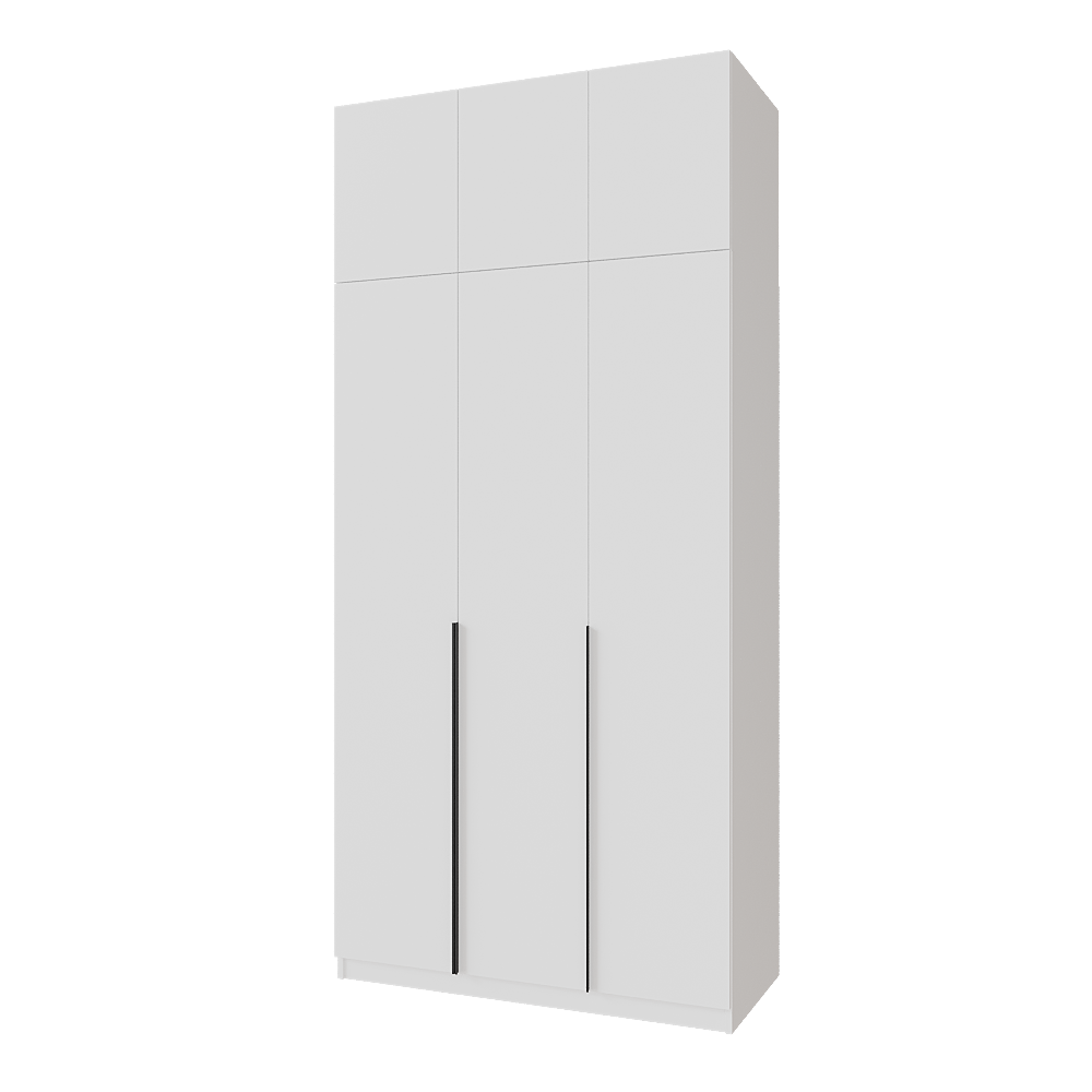 Шкаф распашной с антресолью Меблітренд Чиназес Чиа-1200.4 1200х500х2450 мм Белый (26841579)