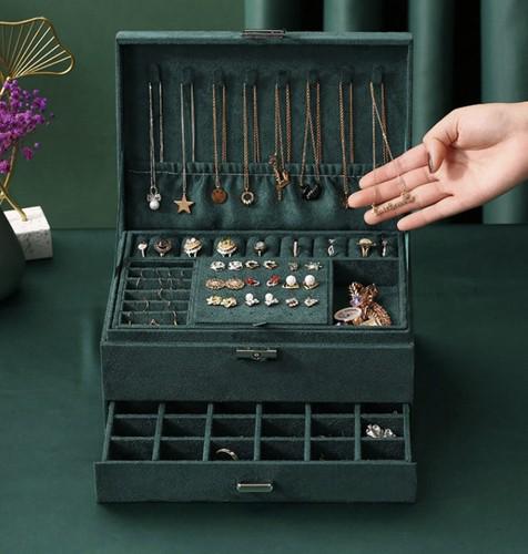 Ящик-органайзер Soulima для украшений Green (21954) - фото 5 Ящик-органайзер Soulima для украшений Green (21954) - фото 5