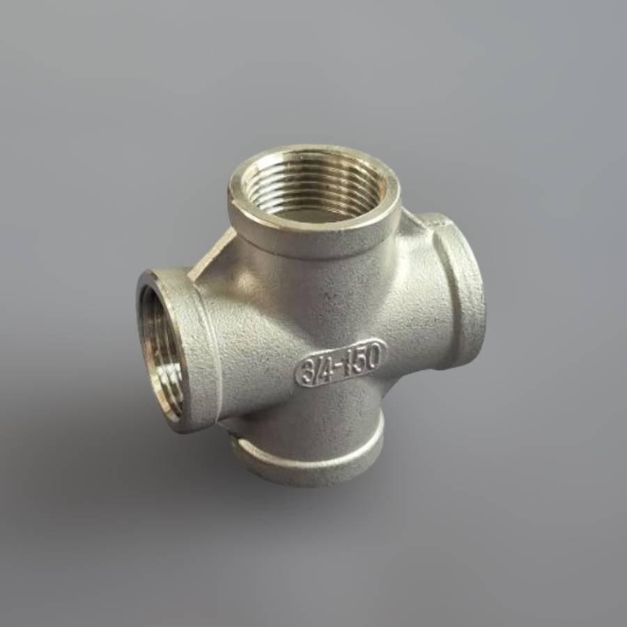 Хрестовина різьбова Ду20 рівнопрохідна н/ж сталь AISI304 ВР BSPP Class 150 3/4" (29203368) - фото 2 Хрестовина різьбова Ду20 рівнопрохідна н/ж сталь AISI304 ВР BSPP Class 150 3/4" (29203368) - фото 2