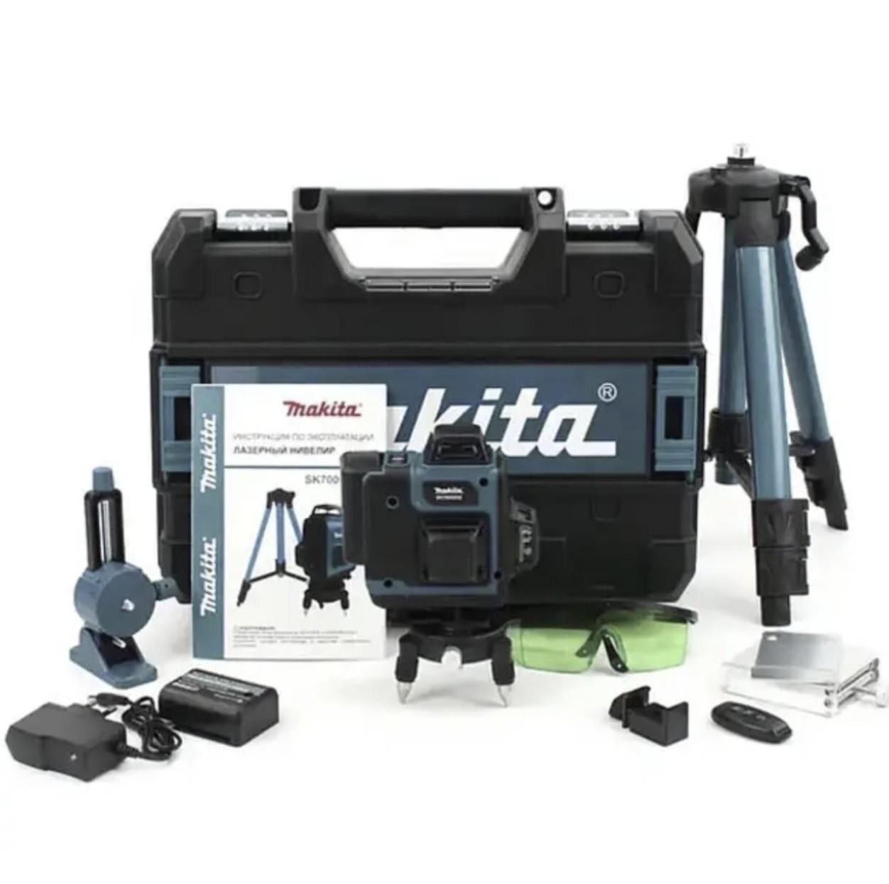 Лазерний нівелір акумуляторний SK900GDZ 48 В 5 Аг 3D/4D зі штативом (739301SK900)