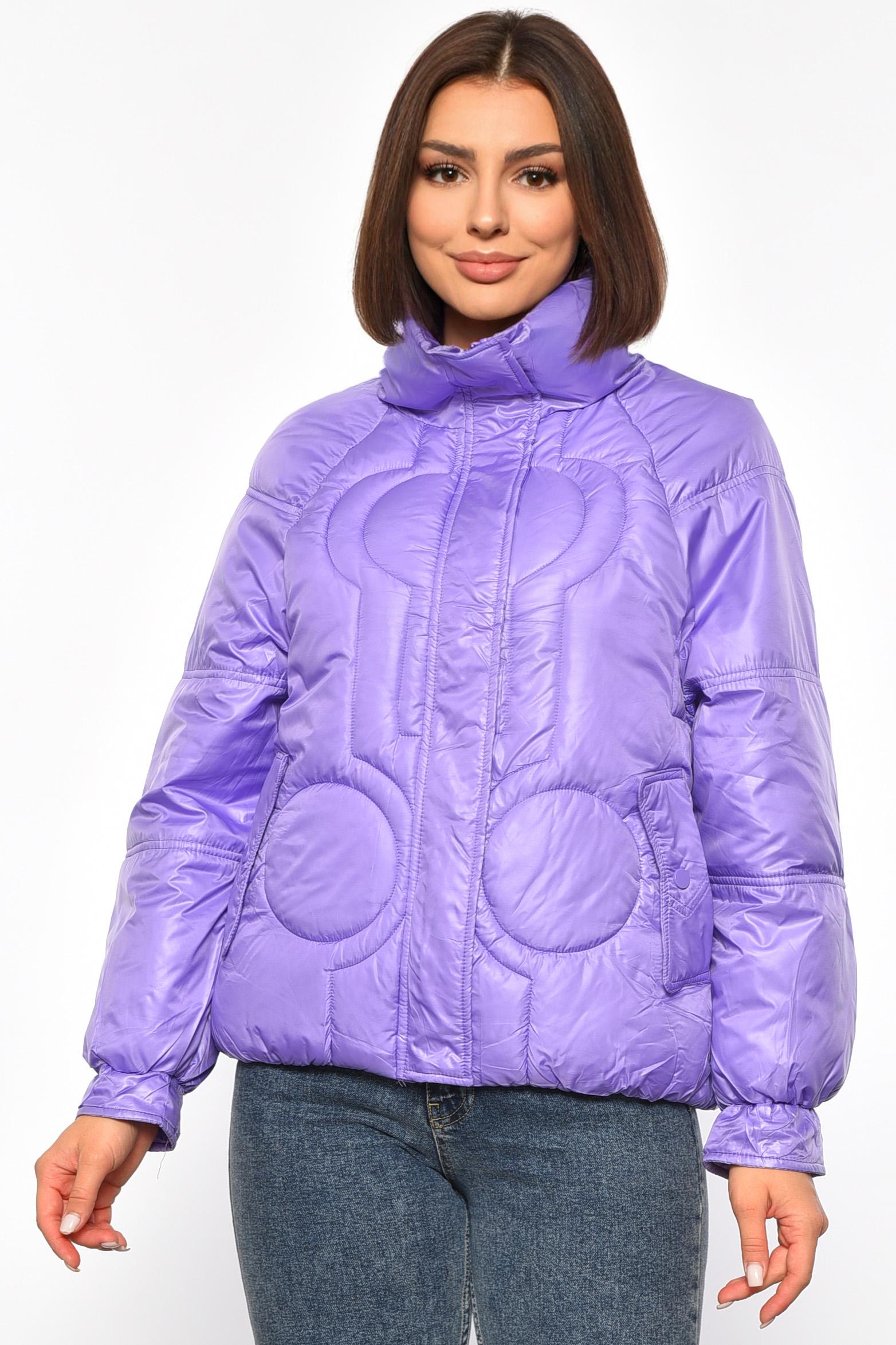 Куртка жіноча демісезонна однотонна XL Бузковий (188863)