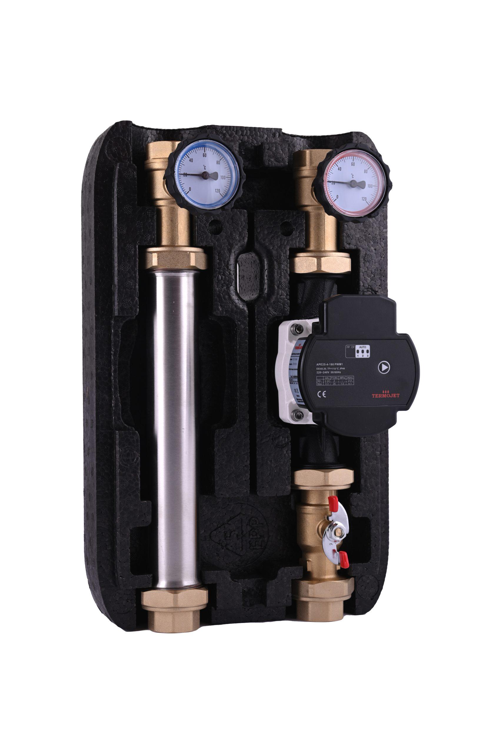 Насосна група без змішувача 1" ВР в EPP теплоізоляції без насоса Black (НГ-47 84610470)