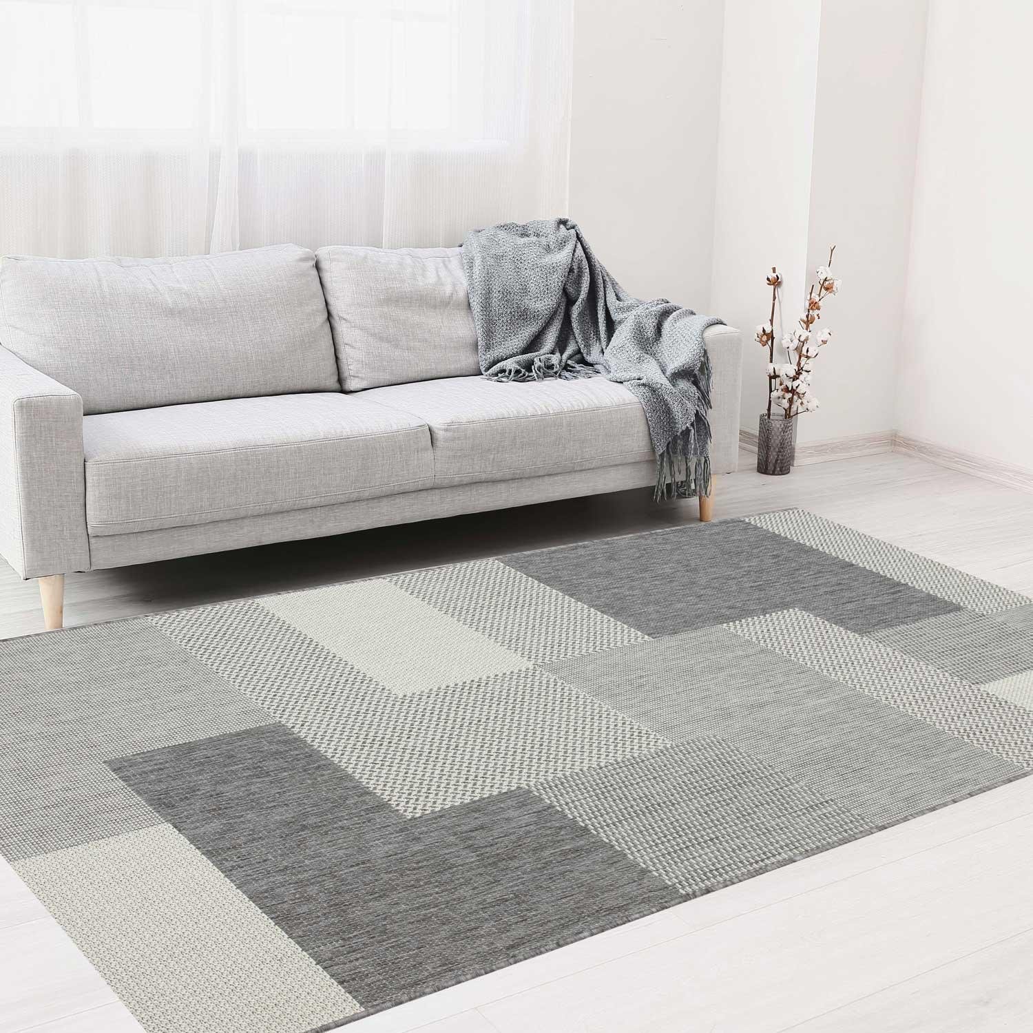 Килим безворсовий на гумовій основі DAKARIA Flex Run 19682/811 2x3 м Сірий (00-00022297) - фото 4