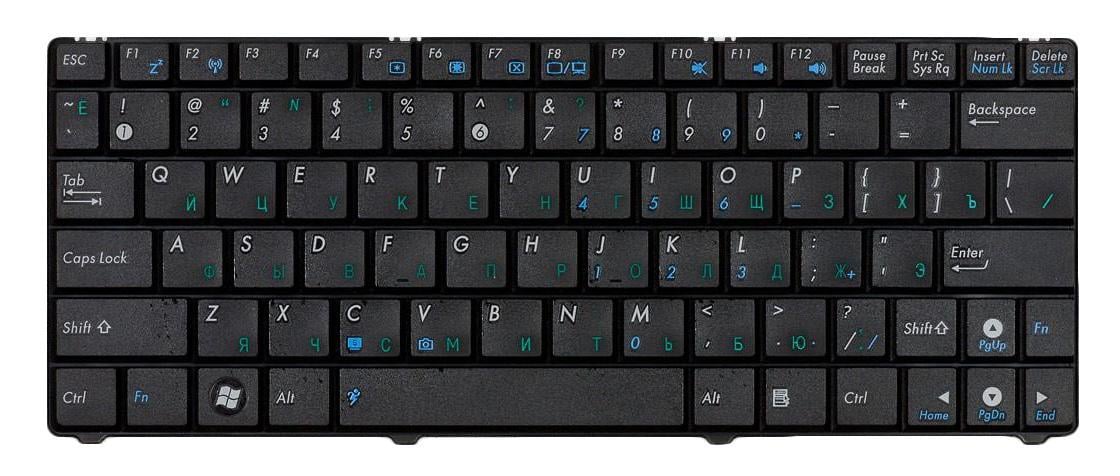 Клавіатура для ноутбука Asus EEE PC 1101 Black