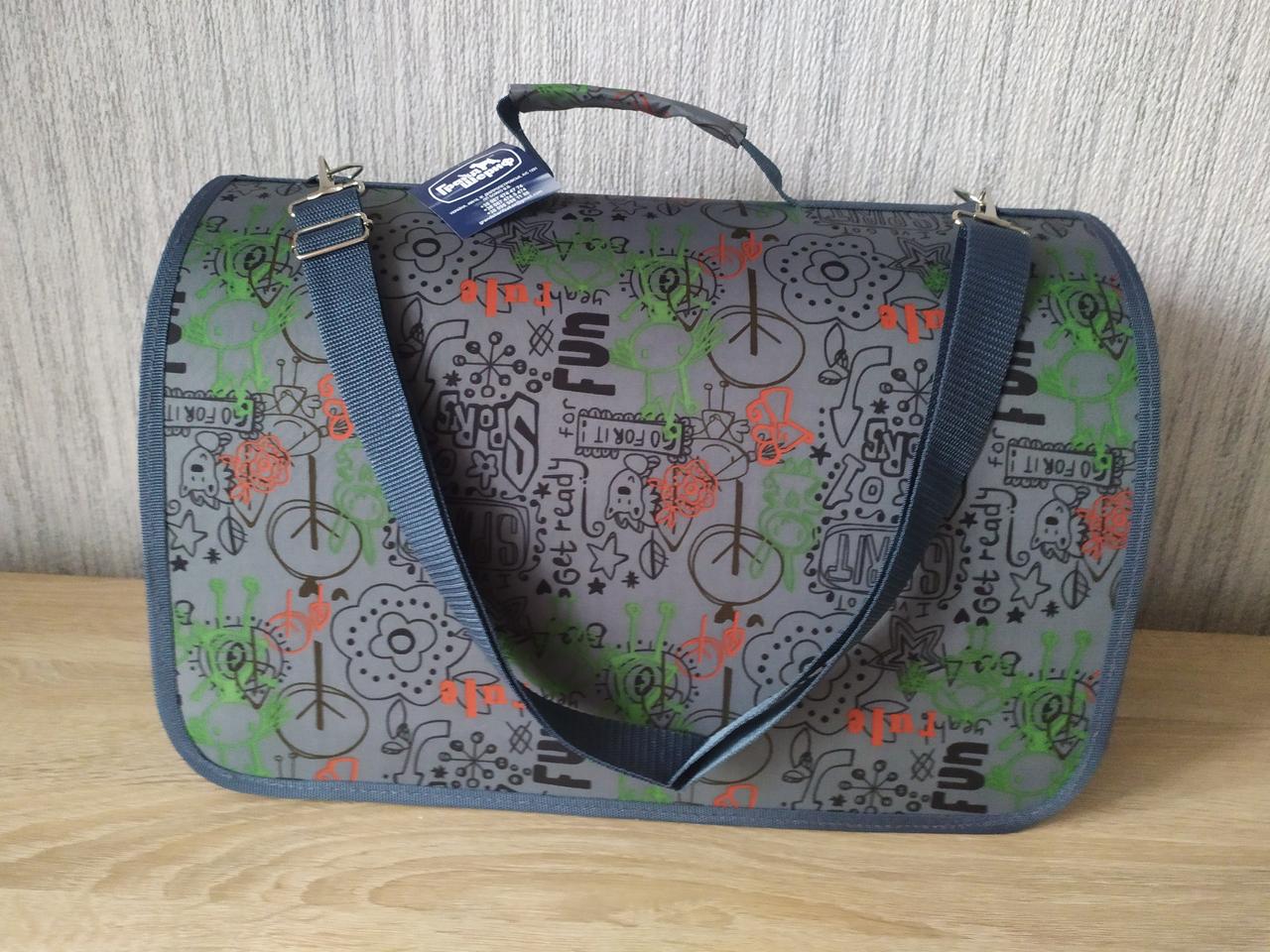 Сумка-переноска тунель р. 3 40,5х26х30,5 см Сірий - фото 2 Сумка-переноска тунель р. 3 40,5х26х30,5 см Сірий - фото 2