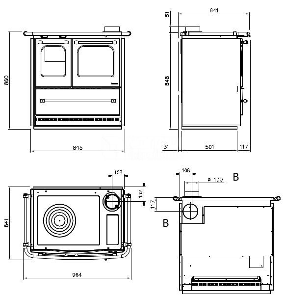 Печь кухонная La Nordica Sovrana Easy Evo 2.0 с варочной поверхностью и духовкой White (7014523) - фото 2