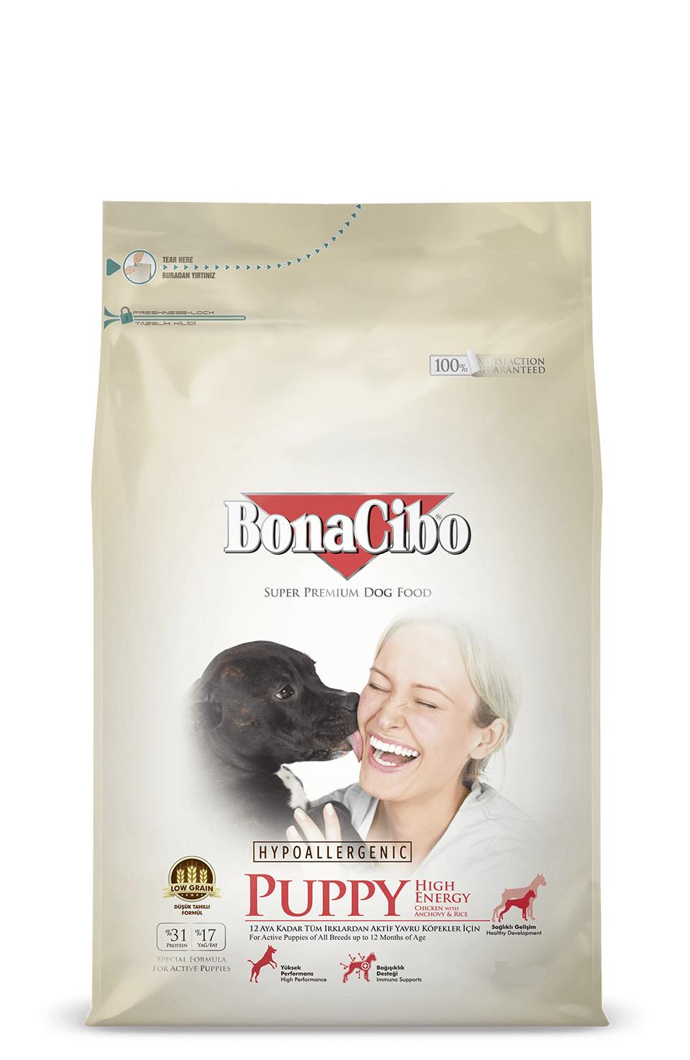 Корм сухий для цуценят BonaCibo Puppy High Energy Chicken & Rice with Anchovy 3 кг (BC406151)