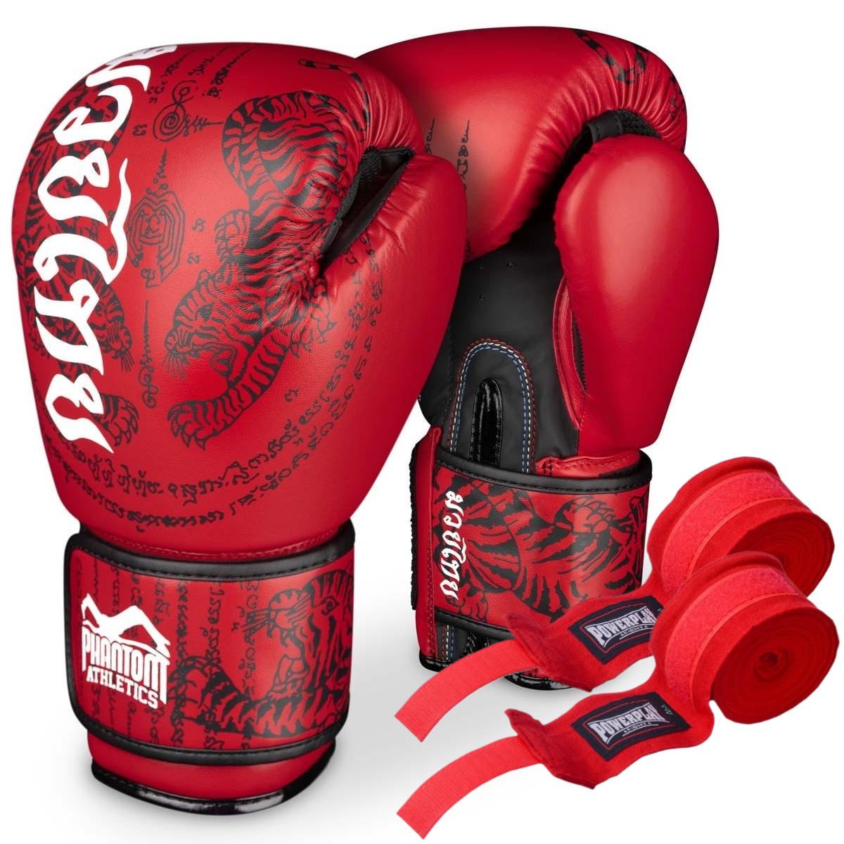 Боксерские перчатки Phantom Muay Thai 12 унций с капой Red (3019802665)