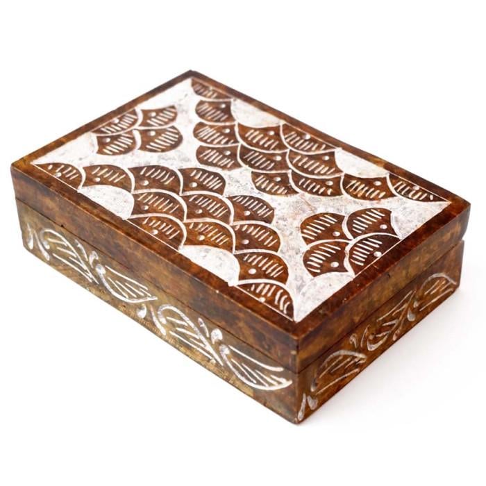 Шкатулка для бижутерии Кружева каменная (9170353)