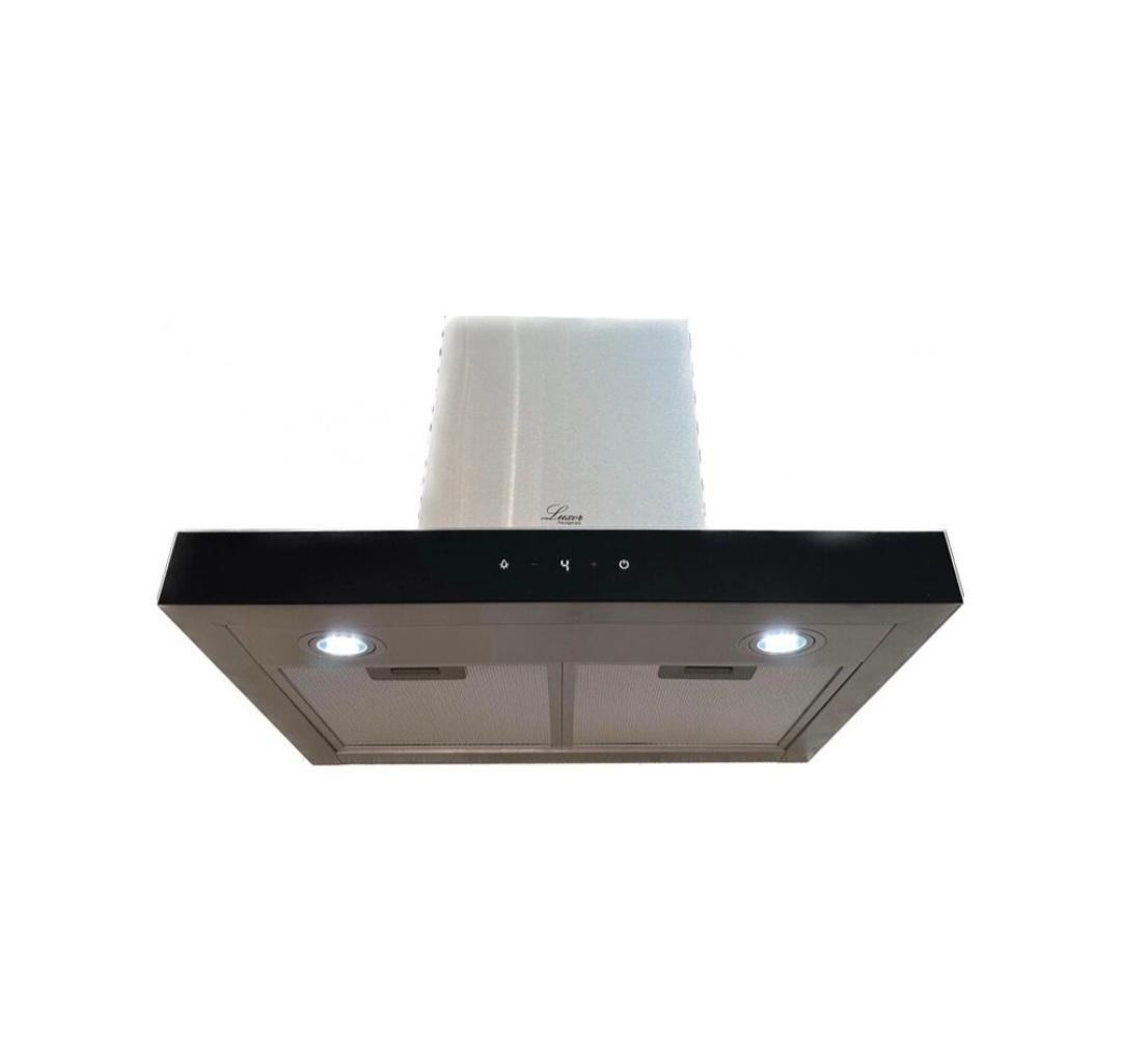 Вытяжка Luxor Bella F 60 ix 1450 LED + 4 скорости фильтрами защиты двигателя 2 шт. Черный/Нержавеющая сталь (26529937)
