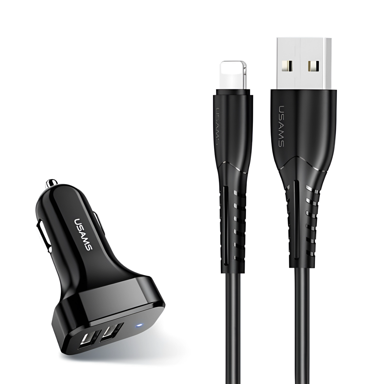 Зарядное устройство автомобильное Usams Travel Car Charger Kit King Tu Series Black (NTU35LC13TZ) Зарядное устройство автомобильное Usams Travel Car Charger Kit King Tu Series Black (NTU35LC13TZ)