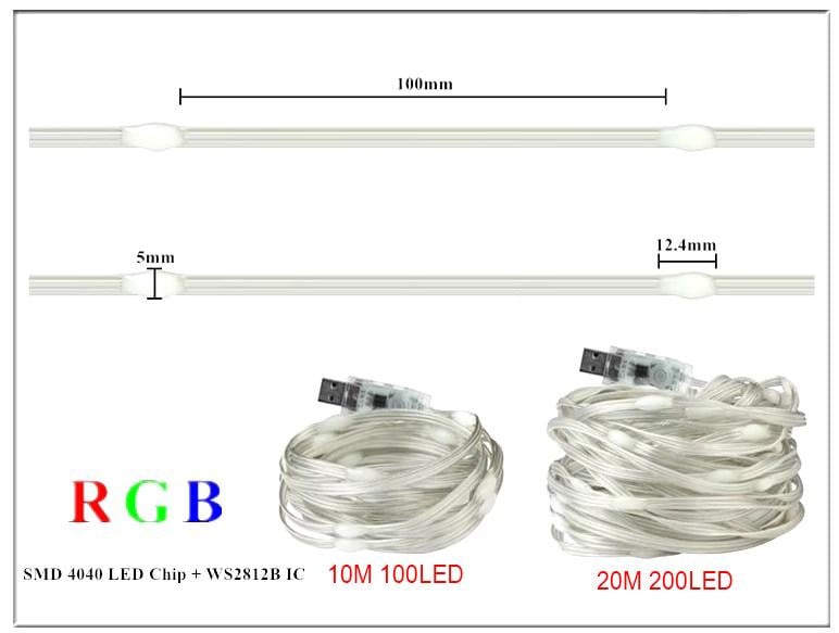 Гірлянда світлодіодна з дистанційним керуванням зі смартфона/пульта 20 м (221354235) - фото 3