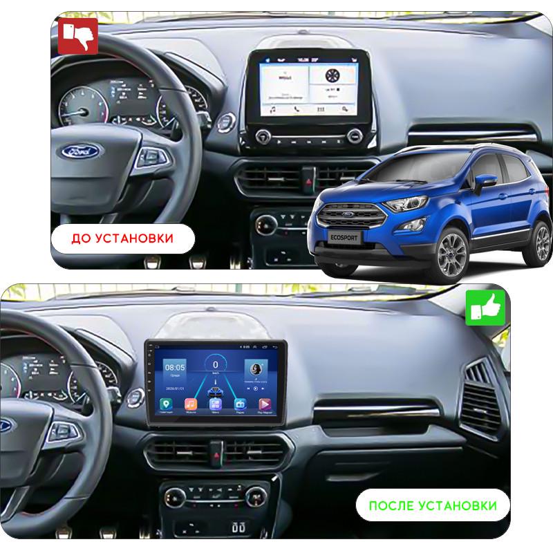 Автомагнитола штатная Lesko 4G/Wi-Fi GPS для Ford EcoSport I Рестайлинг 2017- 2/32Gb 10" (1647657450) - фото 3