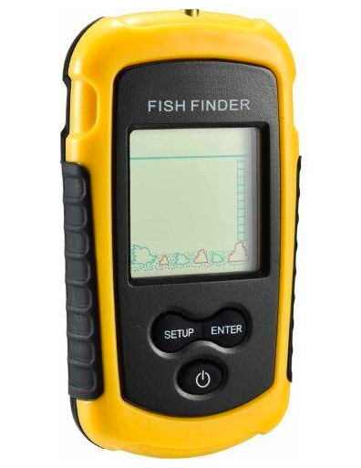 Эхолот портативный Fish Finder до 100 м Черно-желтый - фото 3