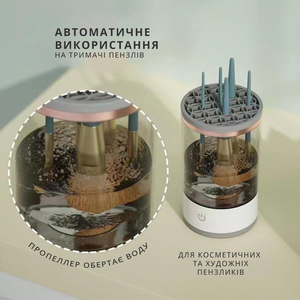 Органайзер настільний для косметичних пензлів миття/зберігання (19094978) - фото 3