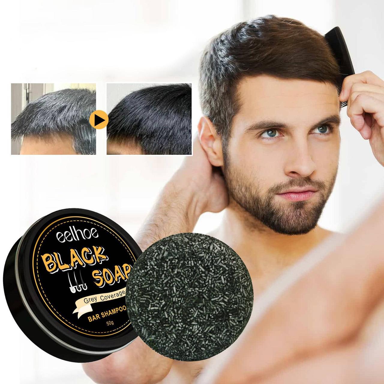 Мило-шампунь Eelhoe для затемнення сивого волосся та догляду Чорний - фото 2 Мило-шампунь Eelhoe для затемнення сивого волосся та догляду Чорний - фото 2