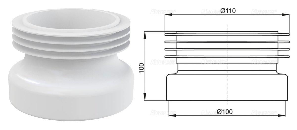 Гнучка труба для унітазу Alca Plast А99 (SW-46948) - фото 2