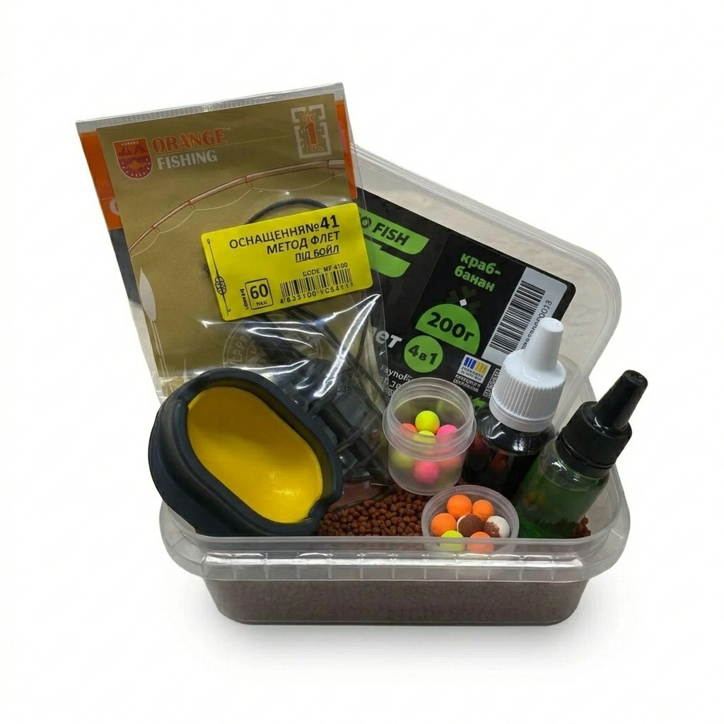 Методный пеллетс метод микс Foodie Fish краб-банан 6в1 200 г (2551560585)