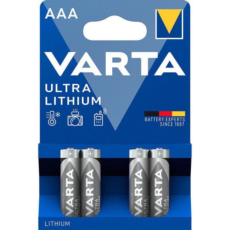 Батарейка литиевая Varta Ultra Lithium 6103 AAA 1,5V LiFeS2 блистер 4 шт.