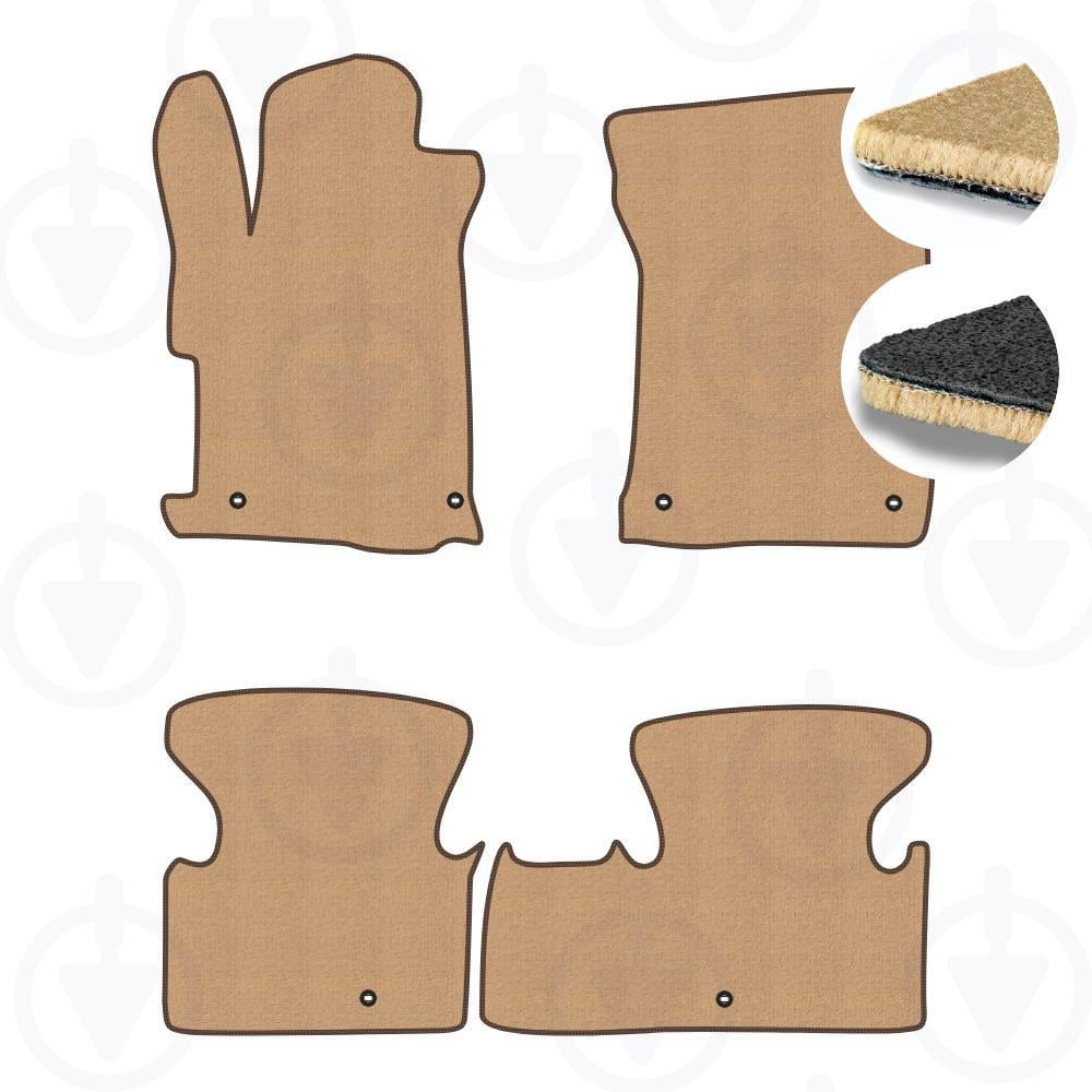 Комплект ковриков в салон Star-Tex для Acura ILX 2015-2022 р. текстиль/Fortuna бежевый/Коричневый (10001-64-80-49)