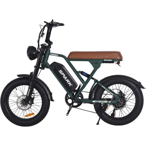 Велосипед с электродвигателем Spark TORN 48V/1200W/20 Ah Li-On 20" Темно-зеленый (000252511)