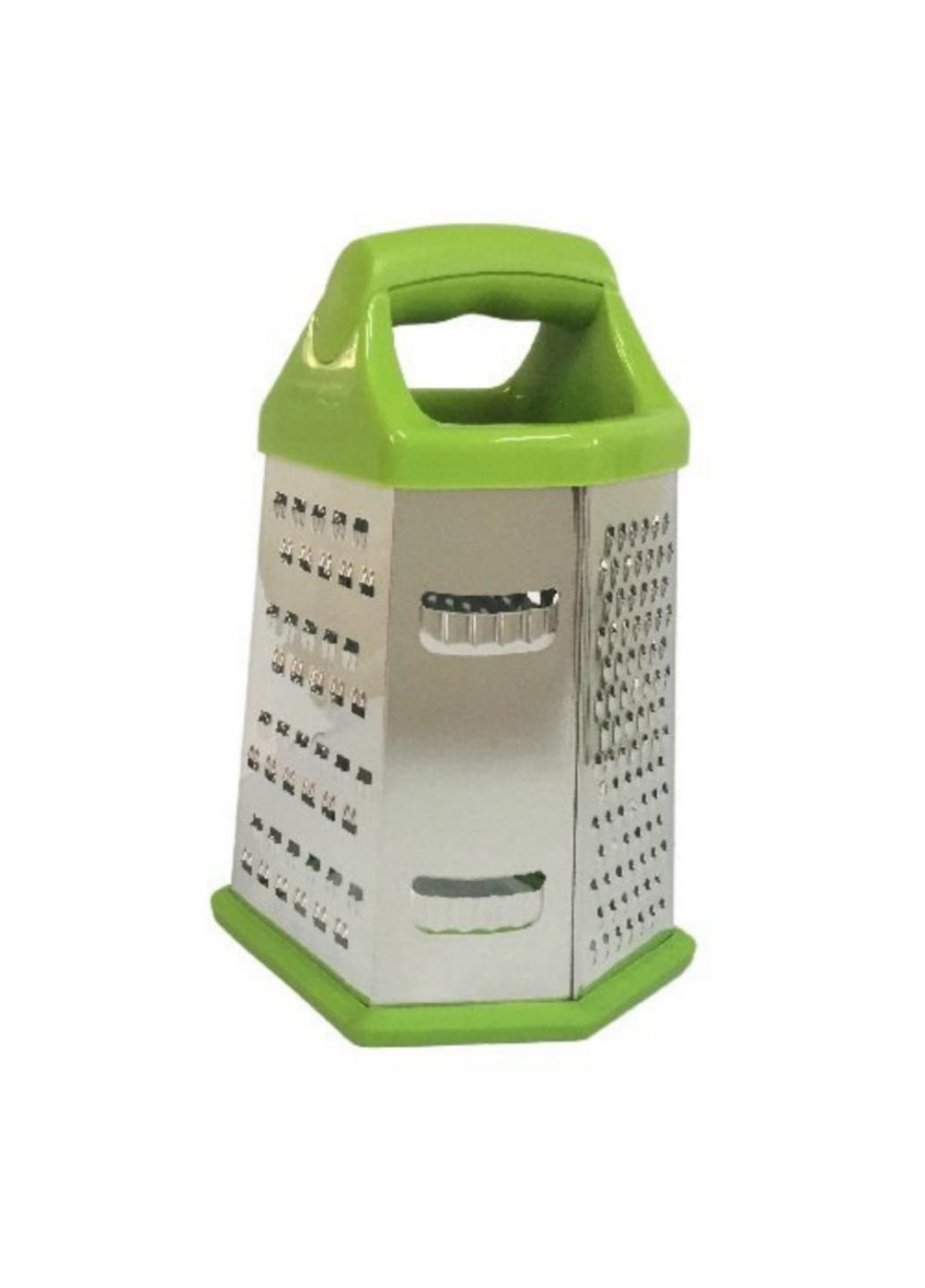 Терка Stenson 6в1 из нержавеющей стали для кухни 11,5х10,5х19,8 см Зеленый (2682М)