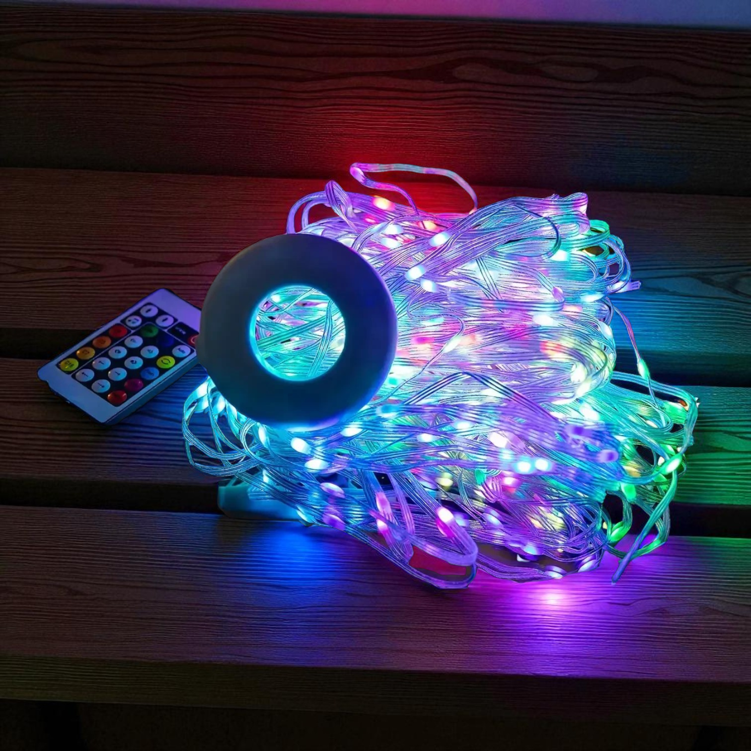 Смарт-гірлянда Smart 250 led Garlando Pro USB керування телефоном та пультом 10 ниток по 2,5 м Різнокольоровий (1733044W) - фото 10 Смарт-гірлянда Smart 250 led Garlando Pro USB керування телефоном та пультом 10 ниток по 2,5 м Різнокольоровий (1733044W) - фото 10