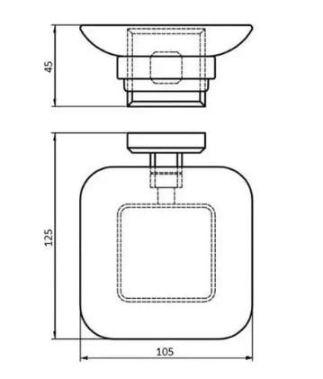 Мыльница Globus Lux BQ9408 SUS304 Черный матовый (2225340578) - фото 5