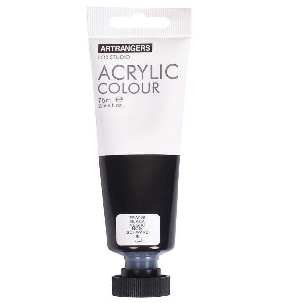 Краска акриловая ART RANGER 75 мл Black - фото 1