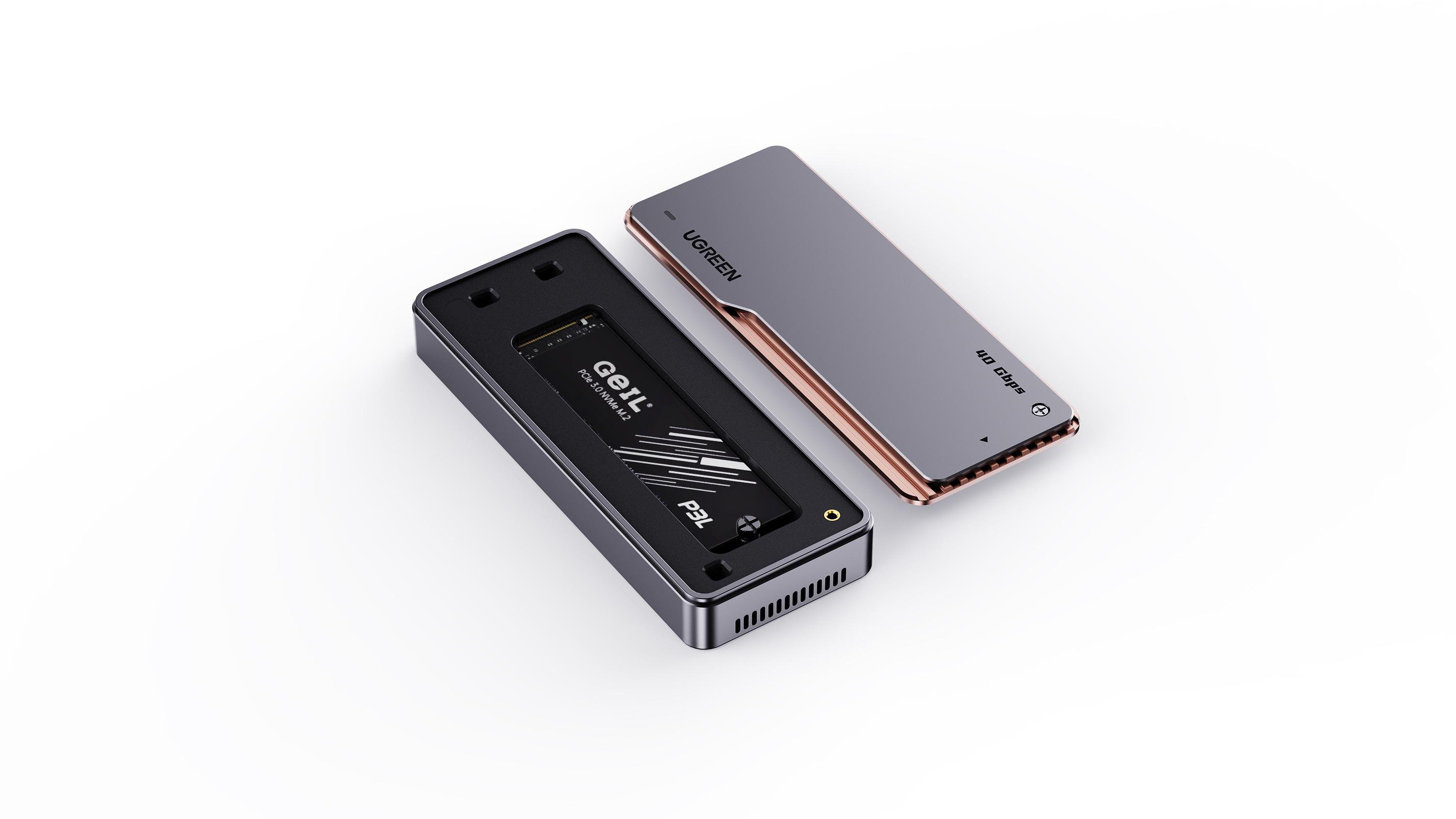 Зовнішня кишеня UGREEN CM642 M.2 NVMe SSD to USB Type-C Thunderbolt Grey (15976) - фото 15