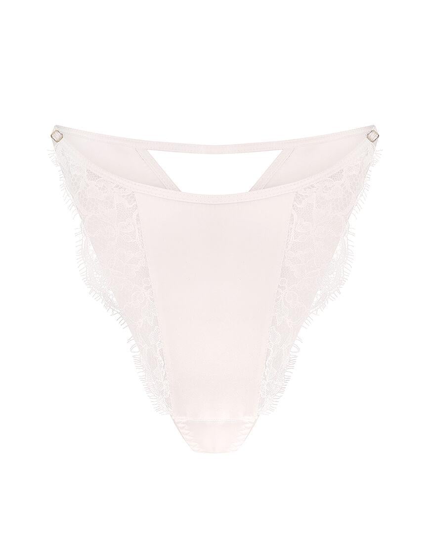Труси танга із шовку та мереживажіночі PEACH PEACH LINGERIE айворі XS