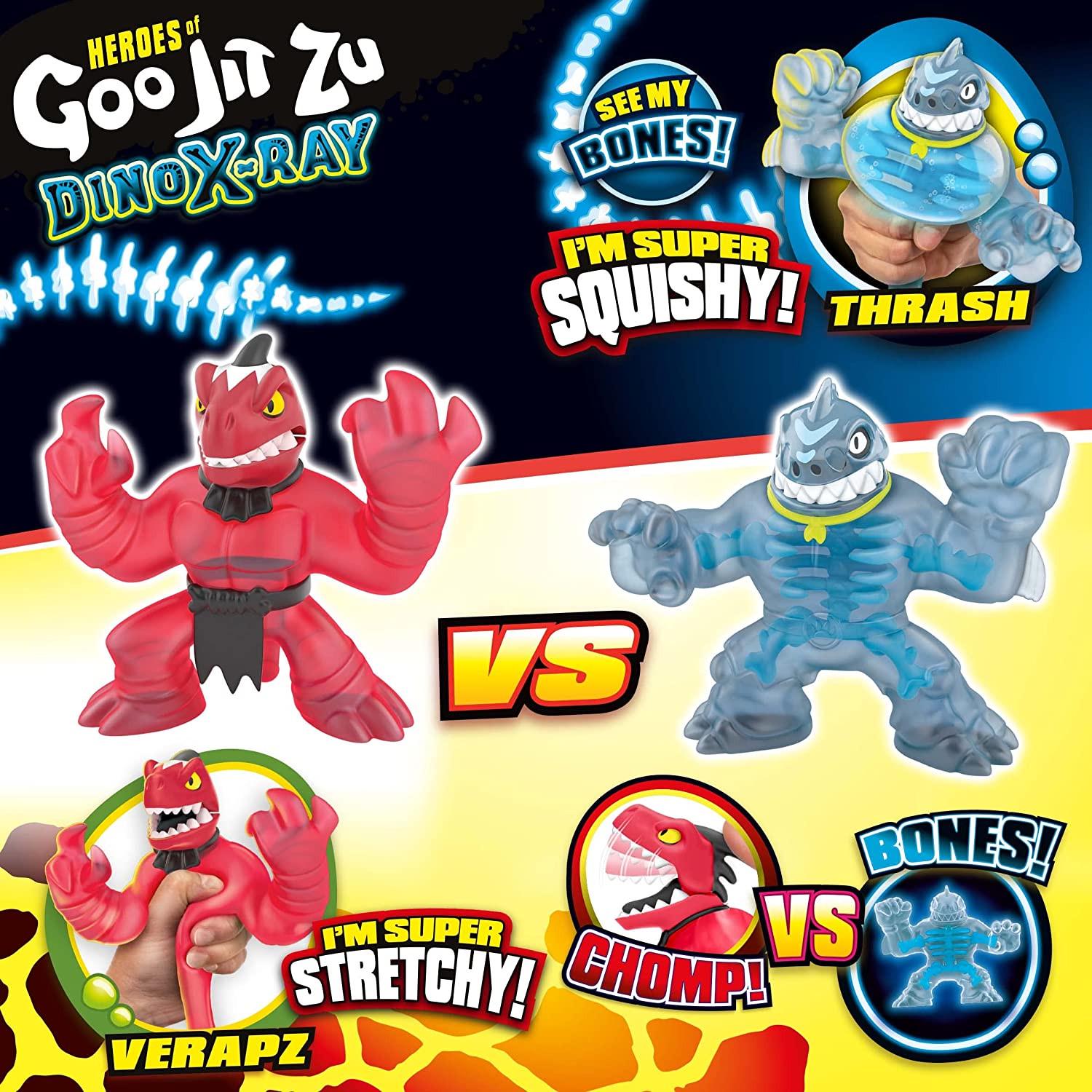 Набір з 2-х фігурок тягучок Heroes of Goo JIT Zu Dino X-Ray Fossil Faceoff Versus Pack (GJZ04) - фото 3 Набір з 2-х фігурок тягучок Heroes of Goo JIT Zu Dino X-Ray Fossil Faceoff Versus Pack (GJZ04) - фото 3