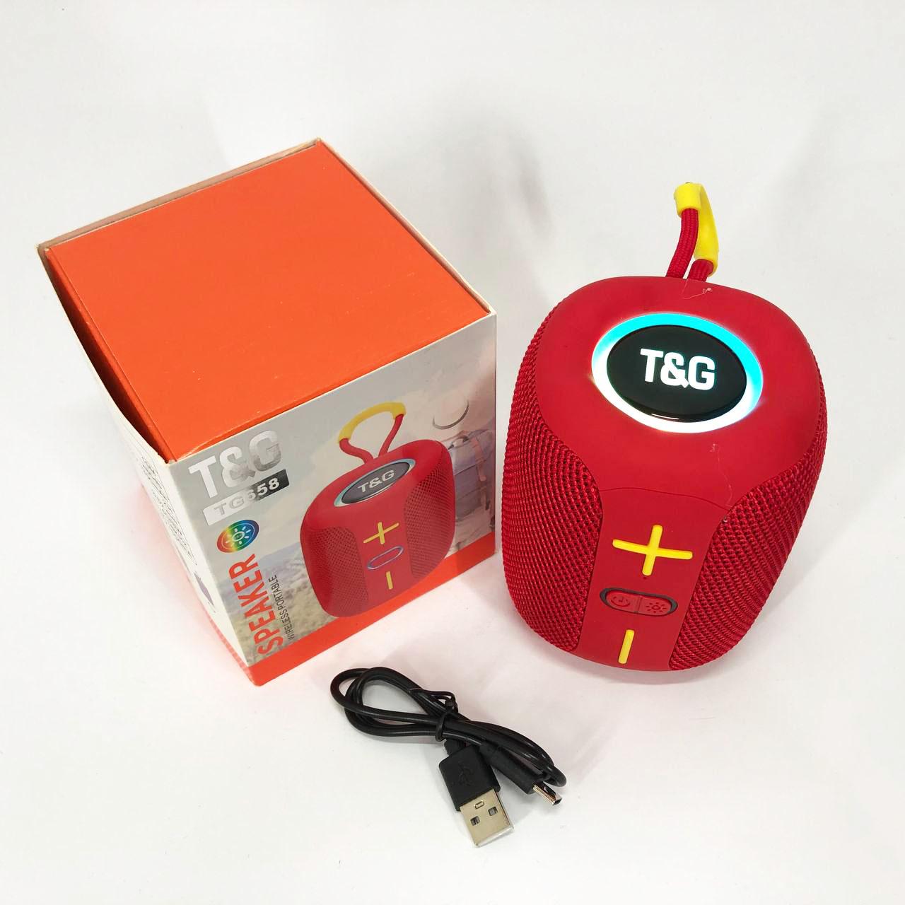 Колонка портативна з RGB підсвічуванням TG658 8W Червоний - фото 11