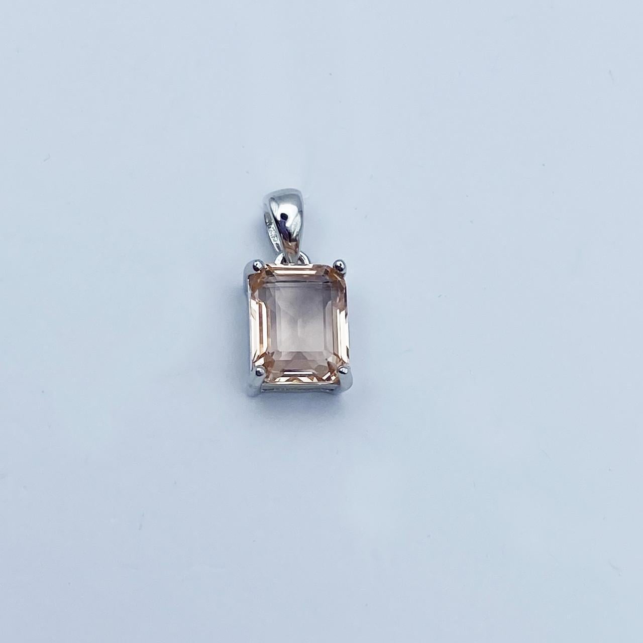 Серебряный кулон с морганитом 1,9 г (2212731067)