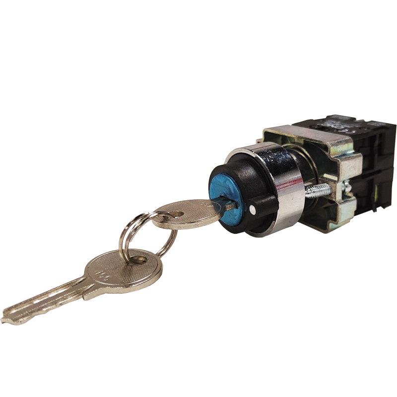 Переключатель CNC LAY5-ВG25 I-O 1NO+1NC 22 мм без подсветки 2 положения с ключем Черный (Б00031178)