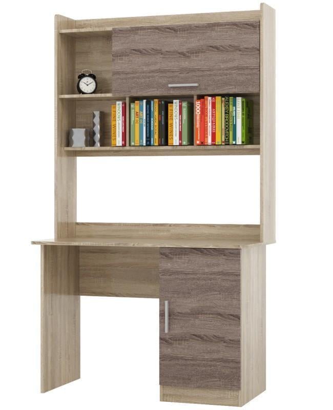 Стіл із надбудовою Еверест Школяр-5 110х55х188,6 см Сонома/Трюфель (ЕВ20082)