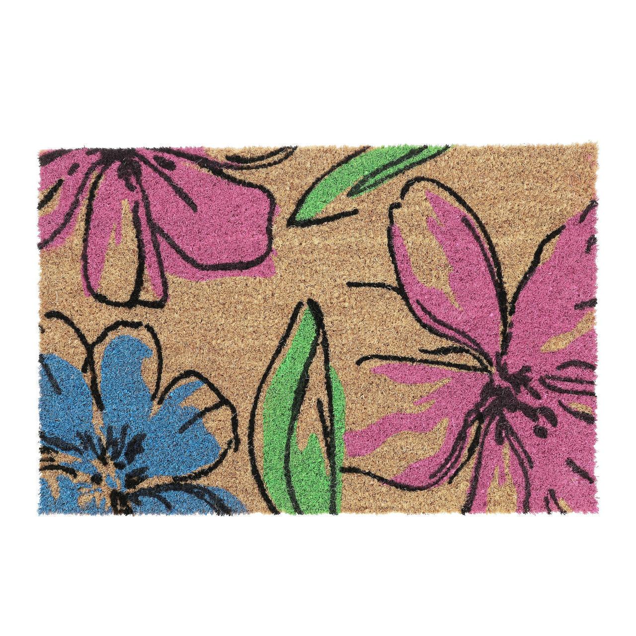 Коврик Relaxdays с цветочным мотивом из кокосового волокна 60x40 см (10043426) Коврик Relaxdays с цветочным мотивом из кокосового волокна 60x40 см (10043426)