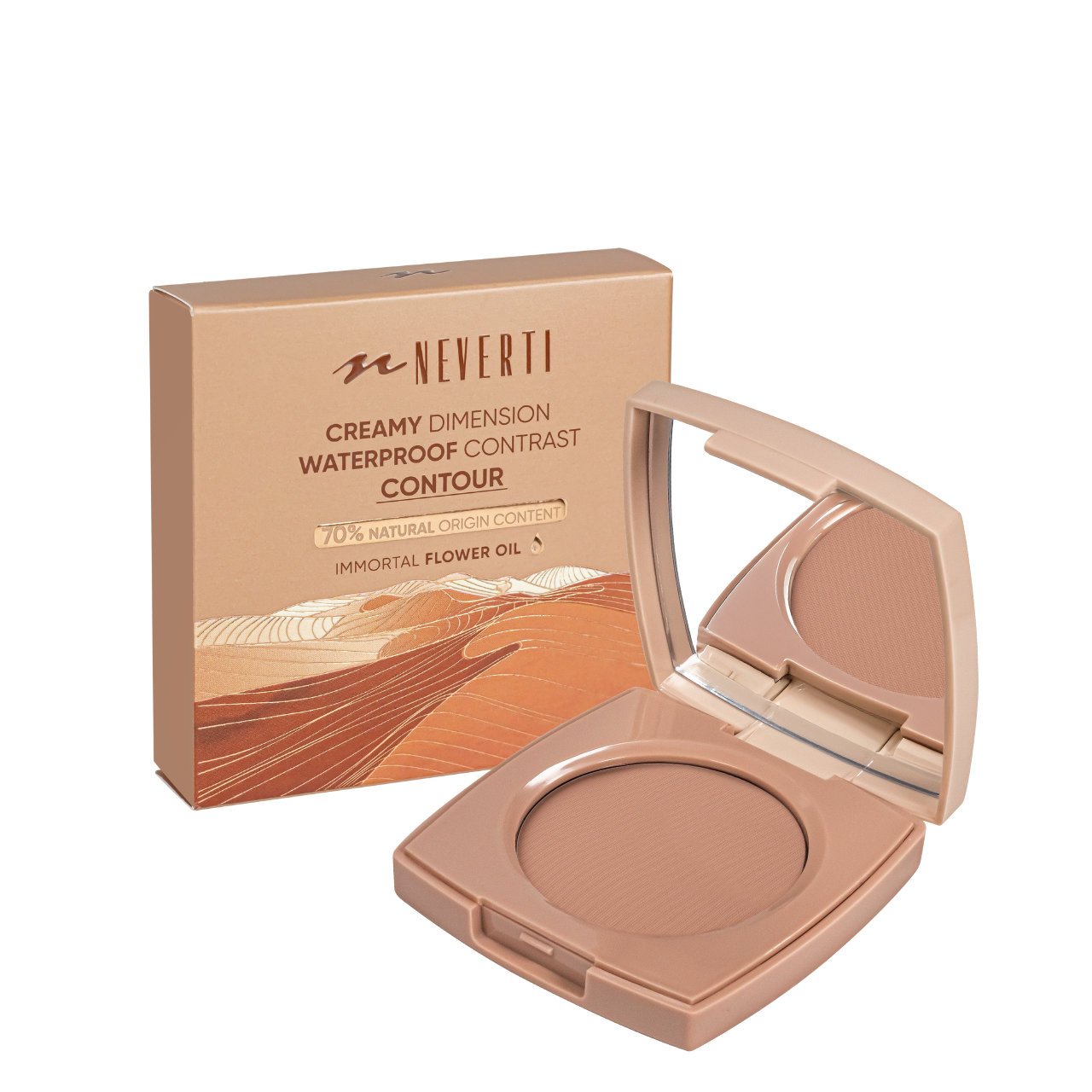 Контуринг для обличчя Neverti Creamy Dimension Waterproof Contrast Contour 001 Truffle Бежевий (NP204)