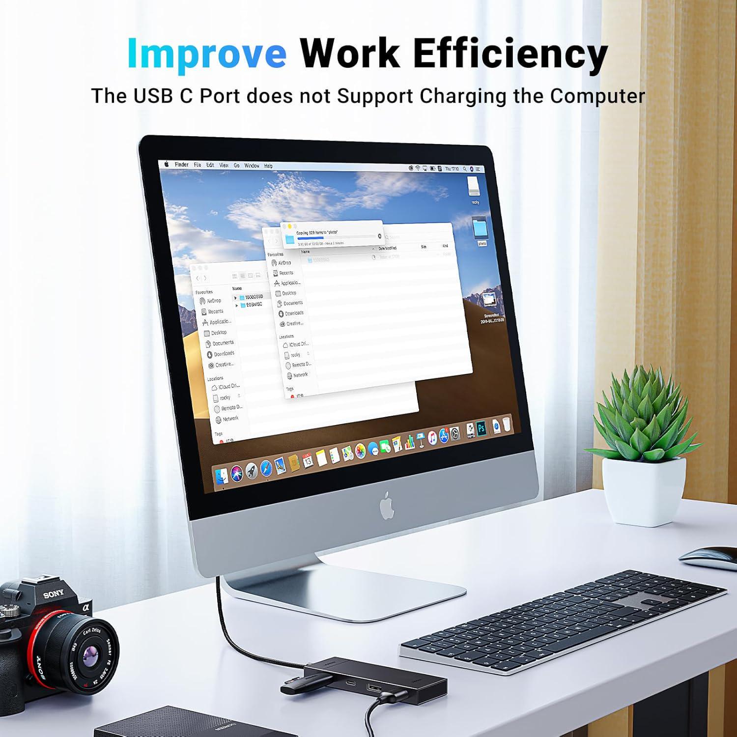 Концентратор UGREEN USB-C 4 порти USB 3.2 Gen 2 10 Гбіт/с 2хUSB-A 2хUSB-C Чорний (35583) - фото 4 Концентратор UGREEN USB-C 4 порти USB 3.2 Gen 2 10 Гбіт/с 2хUSB-A 2хUSB-C Чорний (35583) - фото 4
