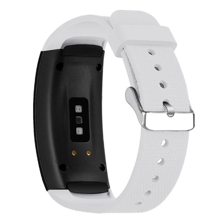 Силиконовый ремешок Primo Classic Shape для Samsung Gear Fit 2/Fit 2 Pro SM-R360/R365 White (1563401078) - фото 3